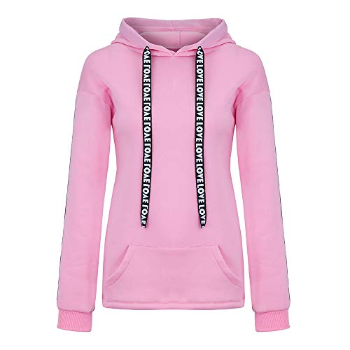 Sudaderas con Capucha Tumblr Cortas Pullover Anchas Deportiva Invierno para Mujer,PAOLIAN Sudaderas Estampado Alfabeto Camisetas Manga Largas Rebajas Tallas Grandes Señora otoño Tops