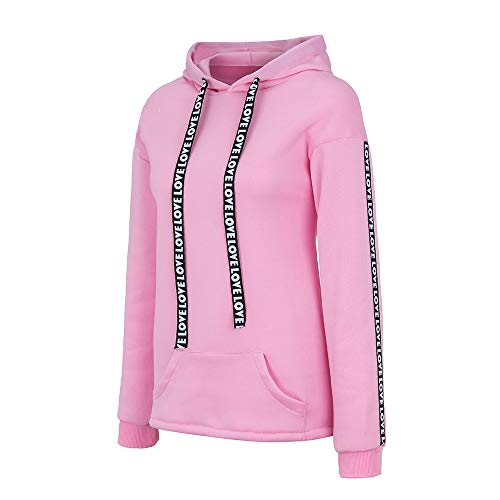 Sudaderas con Capucha Tumblr Cortas Pullover Anchas Deportiva Invierno para Mujer,PAOLIAN Sudaderas Estampado Alfabeto Camisetas Manga Largas Rebajas Tallas Grandes Señora otoño Tops