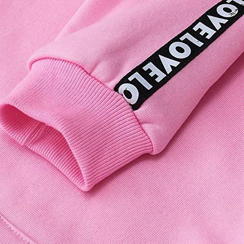 Sudaderas con Capucha Tumblr Cortas Pullover Anchas Deportiva Invierno para Mujer,PAOLIAN Sudaderas Estampado Alfabeto Camisetas Manga Largas Rebajas Tallas Grandes Señora otoño Tops