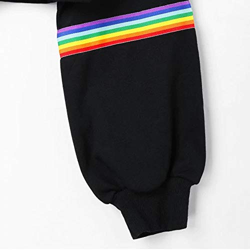 Sudaderas Cortas Adolescentes Chicas Sudadera Mujer Tumblr Pull-Over Tops Blusa de Manga Larga (B-Negro, Small) Sudaderas Cortas Adolescentes Chicas Sudadera Mujer Tumblr Pull-Over Tops Blusa de Manga Larga (B-Negro, Small)
