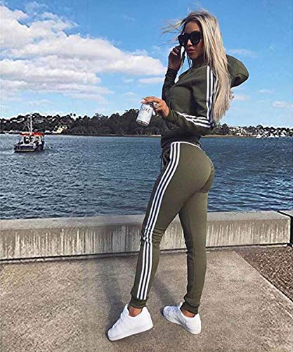 Sudaderas Mujer Conjunto de Chándal de Mujer Camisas Fitness Manga Larga Casual Jersey Chaqueta Hoodie&Pantalones (Verde, Medium) Sudaderas Mujer Conjunto de Chándal de Mujer Camisas Fitness Manga Larga Casual Jersey Chaqueta Hoodie&Pantalones (Verde, Medium)
