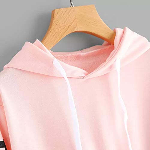 Sudaderas Mujer Tumblr Cortas con Capucha Chica Adolescente Niña - East Coast Camiseta Manga Larga Tops -Modernas Ropa Invierno Otoño 2019