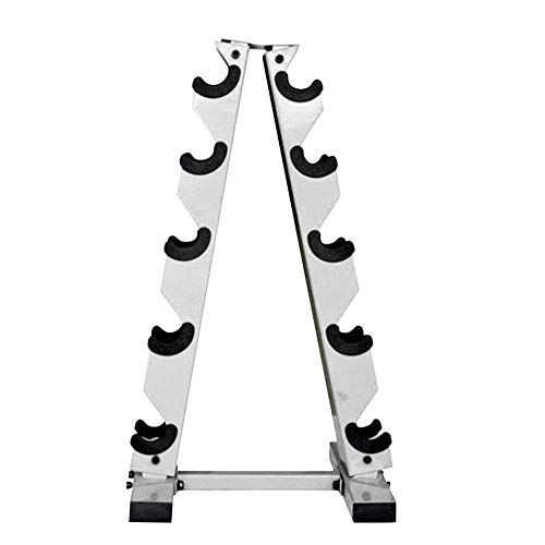 Sue-Supply Soporte para Mancuernas, Soporte Vertical para Pesas con Mancuernas De 5 Niveles Soporte para Mancuernas con Marco En A Soporte Compacto para Almacenamiento De Mancuernas con Trípode