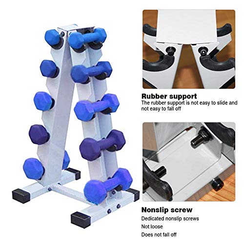 Sue-Supply Soporte para Mancuernas, Soporte Vertical para Pesas con Mancuernas De 5 Niveles Soporte para Mancuernas con Marco En A Soporte Compacto para Almacenamiento De Mancuernas con Trípode Sue-Supply Soporte para Mancuernas, Soporte Vertical para Pesas con Mancuernas De 5 Niveles Soporte para Mancuernas con Marco En A Soporte Compacto para Almacenamiento De Mancuernas con Trípode