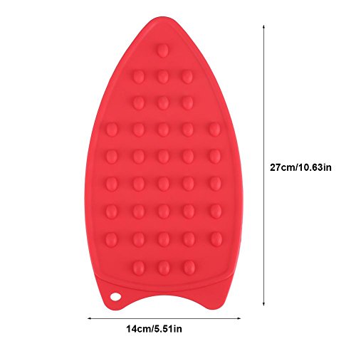 Suela para plancha, Suela protectora para plancha Esterilla de silicona para plancha Base de silicona para planchar (Red)