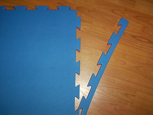 Suelo tatami puzzle grosor 4 cm. plancha de 1 m x 1 m. borde liso (desmontable) (rojo/azul) Suelo tatami puzzle grosor 4 cm. plancha de 1 m x 1 m. borde liso (desmontable) (rojo/azul)