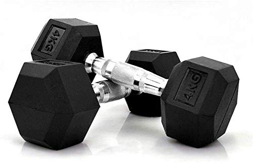 Suge 15 kg de Fitness con Mancuernas Set, Seis Esquina fijada en Mancuernas de los Hombres con Cubierta de Goma for la Aptitud Pesas Pesas Culturismo