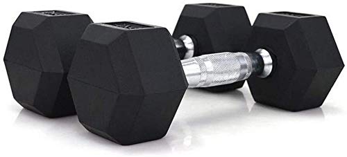 Suge 15 kg de Fitness con Mancuernas Set, Seis Esquina fijada en Mancuernas de los Hombres con Cubierta de Goma for la Aptitud Pesas Pesas Culturismo