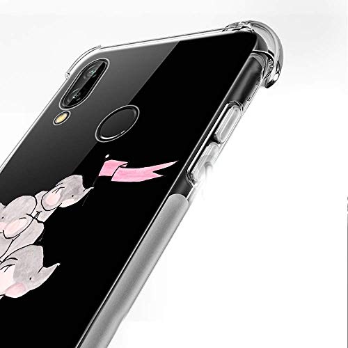 Suhctup Funda Transparent Compatible para Redmi Note 6,Carcasa Protectora [Antigolpes] Suave Silicona TPU Bumper Cojín de Aire de Cuatro Esquinas Protector Gel para Redmi Note 6,A5