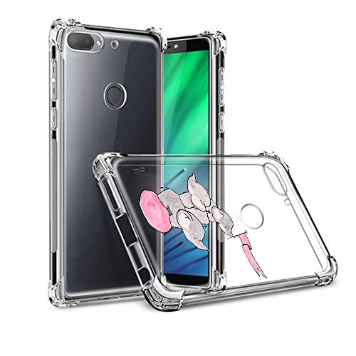 Suhctup Funda Transparent Compatible para Redmi Note 6,Carcasa Protectora [Antigolpes] Suave Silicona TPU Bumper Cojín de Aire de Cuatro Esquinas Protector Gel para Redmi Note 6,A5