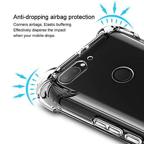 Suhctup Funda Transparent Compatible para Redmi Note 6,Carcasa Protectora [Antigolpes] Suave Silicona TPU Bumper Cojín de Aire de Cuatro Esquinas Protector Gel para Redmi Note 6,A5