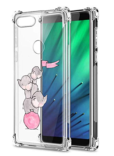 Suhctup Funda Transparent Compatible para Redmi Note 6,Carcasa Protectora [Antigolpes] Suave Silicona TPU Bumper Cojín de Aire de Cuatro Esquinas Protector Gel para Redmi Note 6,A5