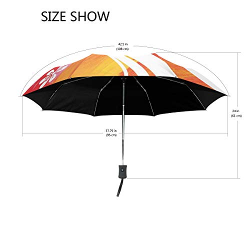 SUHETI Paraguas automático de Apertura/Cierre,Silueta de acrílico de una niña con una Flor y Rayas Pinceladas remolinos,Paraguas pequeño Plegable a Prueba de Viento, Impermeable SUHETI Paraguas automático de Apertura/Cierre,Silueta de acrílico de una niña con una Flor y Rayas Pinceladas remolinos,Paraguas pequeño Plegable a Prueba de Viento, Impermeable