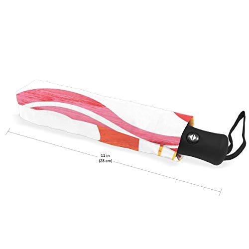 SUHETI Paraguas automático de Apertura/Cierre,Silueta de acrílico de una niña con una Flor y Rayas Pinceladas remolinos,Paraguas pequeño Plegable a Prueba de Viento, Impermeable SUHETI Paraguas automático de Apertura/Cierre,Silueta de acrílico de una niña con una Flor y Rayas Pinceladas remolinos,Paraguas pequeño Plegable a Prueba de Viento, Impermeable