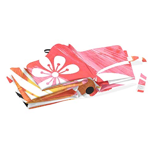 SUHETI Paraguas automático de Apertura/Cierre,Silueta de acrílico de una niña con una Flor y Rayas Pinceladas remolinos,Paraguas pequeño Plegable a Prueba de Viento, Impermeable SUHETI Paraguas automático de Apertura/Cierre,Silueta de acrílico de una niña con una Flor y Rayas Pinceladas remolinos,Paraguas pequeño Plegable a Prueba de Viento, Impermeable