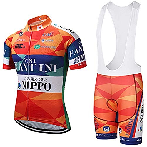 SUHINFE Conjunto Ropa Equipacion, Ciclismo Maillot y Culotte Pantalones Cortos con 5D Gel Pad para Verano Deportes al Aire Libre Ciclo Bicicleta