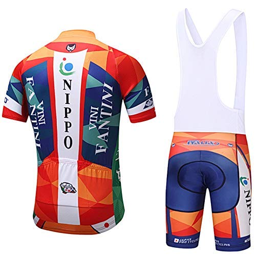 SUHINFE Conjunto Ropa Equipacion, Ciclismo Maillot y Culotte Pantalones Cortos con 5D Gel Pad para Verano Deportes al Aire Libre Ciclo Bicicleta