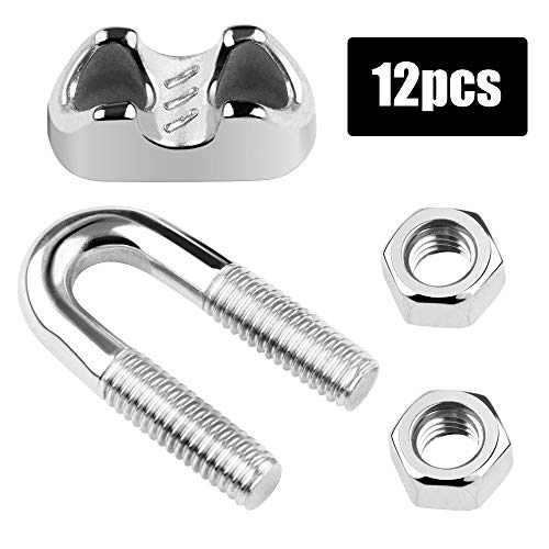 Sujetacables de Acero, 12 Piezas Clip de Cuerda de Alambre, Perno en U de Acero Inoxidable para Industria, Hogar, Envío, Carga y Descarga de Mercancías, Maquinaria de Elevación (Plata) Sujetacables de Acero, 12 Piezas Clip de Cuerda de Alambre, Perno en U de Acero Inoxidable para Industria, Hogar, Envío, Carga y Descarga de Mercancías, Maquinaria de Elevación (Plata)