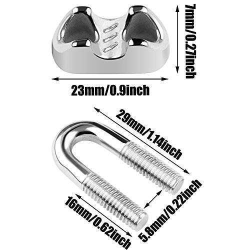 Sujetacables de Acero, 12 Piezas Clip de Cuerda de Alambre, Perno en U de Acero Inoxidable para Industria, Hogar, Envío, Carga y Descarga de Mercancías, Maquinaria de Elevación (Plata) Sujetacables de Acero, 12 Piezas Clip de Cuerda de Alambre, Perno en U de Acero Inoxidable para Industria, Hogar, Envío, Carga y Descarga de Mercancías, Maquinaria de Elevación (Plata)