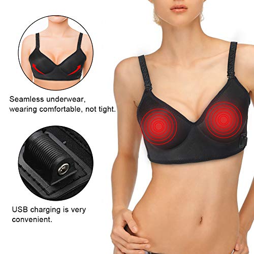 Sujetador electrónico para masaje de senos, máquina de ampliación de senos Vibrador, aumento de pecho, estimulador, potenciador, control inteligente de la temperatura, carga USB de 3.7V con diseño de Sujetador electrónico para masaje de senos, máquina de ampliación de senos Vibrador, aumento de pecho, estimulador, potenciador, control inteligente de la temperatura, carga USB de 3.7V con diseño de