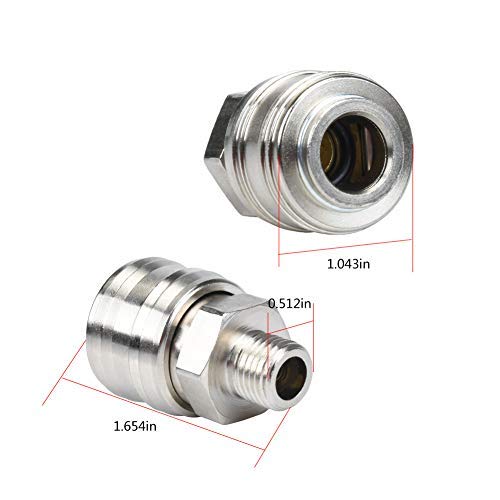 Sukudon 10 pzs Acoplador de Aire 1/4" BSP EUROPEO Acoplamiento Rápido Acoplador Hembra y Macho de Herramienta Conector de Línea de Aire para Mangueras de Compresor de Aire Neumático