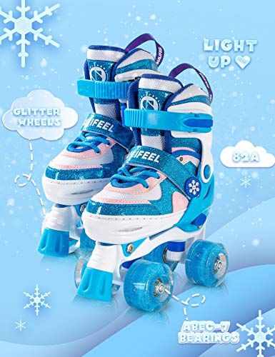 Sulifeel Ice Snow Ruedas Patines Roller con Luces Ajustables para Niñas y Niños - Medium(32-35EU) Sulifeel Ice Snow Ruedas Patines Roller con Luces Ajustables para Niñas y Niños - Medium(32-35EU)