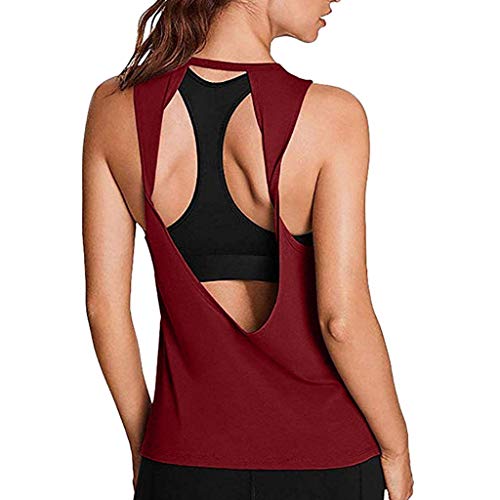 Sulifor Mujeres Activewear Sexy,Ropa de Yoga para Mujer,Chaleco de Entrenamiento de Espalda Abierta,Deportes Gym Tank Tops,Chaleco de Verano Diaria Sulifor Mujeres Activewear Sexy,Ropa de Yoga para Mujer,Chaleco de Entrenamiento de Espalda Abierta,Deportes Gym Tank Tops,Chaleco de Verano Diaria