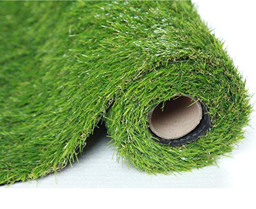 Sumc Césped artificial para jardín, balcón, altura de la fibra 30 mm, césped de plástico, alfombra, verde, 100 x 200 cm
