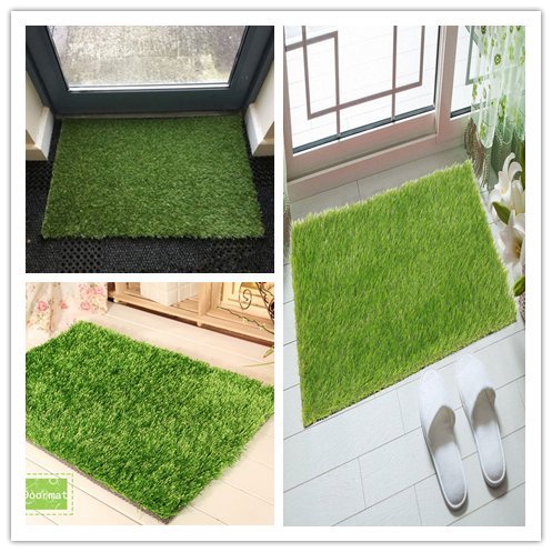 SUMC Hierba artificial Alfombra sintética Entrada de hierba Estera de bienvenida Alfombras falsas Rollo de hierba Alfombras de césped verde para jardín de perros (60 cm x 45 cm) SUMC Hierba artificial Alfombra sintética Entrada de hierba Estera de bienvenida Alfombras falsas Rollo de hierba Alfombras de césped verde para jardín de perros (60 cm x 45 cm)