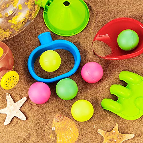 Sumind 15 Piezas Pelotas de Playa Reemplazo Bolas de Repuesto de Paleta de Playa Multicolor Pelota de Playa de Goma Bolas Extra para Actividades al Aire Libre, Colores Variados