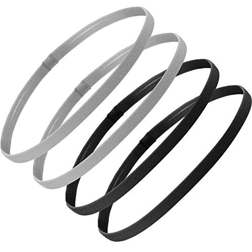Sumind 4 Piezas Diadema Deportiva ElĂĄstica Gruesa Diadema de FĂștbol para Mujeres y Hombres (Negro, Gris) Sumind 4 Piezas Diadema Deportiva ElĂĄstica Gruesa Diadema de FĂștbol para Mujeres y Hombres (Negro, Gris)