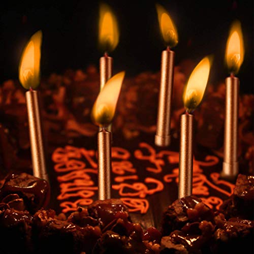 Sumind Velas de Tartas de Cumpleaños 24 Piezas Velas de Fiesta para la Mayoría de Ocasiones (Dorado Rosado) Sumind Velas de Tartas de Cumpleaños 24 Piezas Velas de Fiesta para la Mayoría de Ocasiones (Dorado Rosado)
