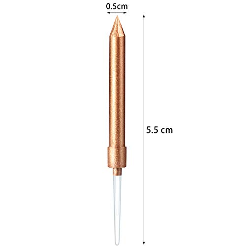 Sumind Velas de Tartas de Cumpleaños 24 Piezas Velas de Fiesta para la Mayoría de Ocasiones (Dorado Rosado)