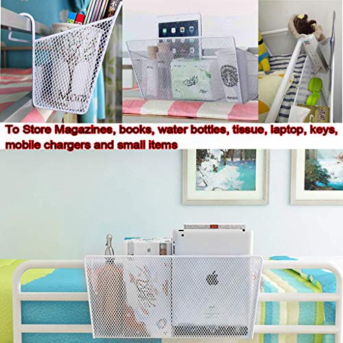 Sumnacon 2 cestas de almacenamiento para colgar en la mesita de noche, organizador de cama, organizador de escritorio para el hogar, oficina, escuela, dormitorio, litera Sumnacon 2 cestas de almacenamiento para colgar en la mesita de noche, organizador de cama, organizador de escritorio para el hogar, oficina, escuela, dormitorio, litera