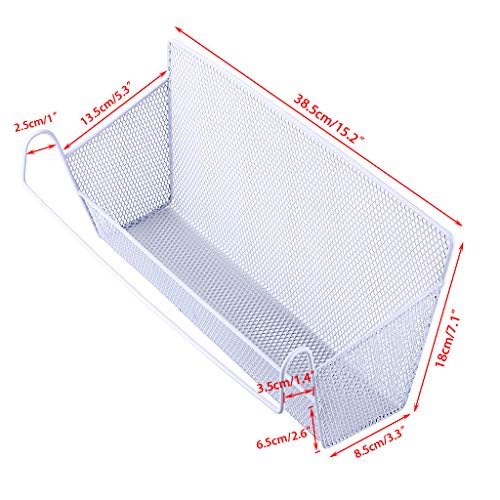 Sumnacon 2 cestas de almacenamiento para colgar en la mesita de noche, organizador de cama, organizador de escritorio para el hogar, oficina, escuela, dormitorio, litera Sumnacon 2 cestas de almacenamiento para colgar en la mesita de noche, organizador de cama, organizador de escritorio para el hogar, oficina, escuela, dormitorio, litera