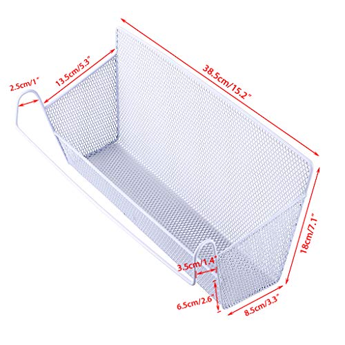 Sumnacon 2 cestas de almacenamiento para colgar en la mesita de noche, organizador de cama, organizador de escritorio para el hogar, oficina, escuela, dormitorio, litera