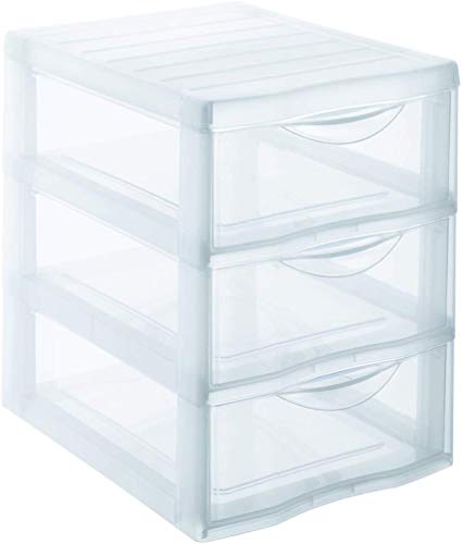Sundis 4219018 Orgamix Mini Torre de almacenamiento con 3 cajones, A5 format, 24.5 x 18.5 x 25.5 cm Sundis 4219018 Orgamix Mini Torre de almacenamiento con 3 cajones, A5 format, 24.5 x 18.5 x 25.5 cm