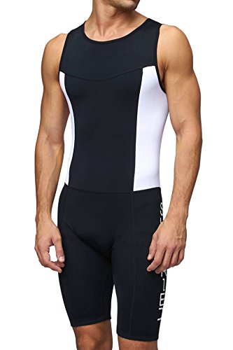 Sundried Bañador para Hombres Premium con Acolchado para Triatlón Mono Compresivo Duatlón Running Natación Ciclismo (Medium)