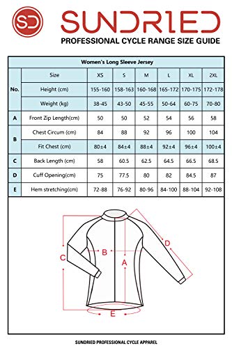 Sundried Ciclo Mujer de Manga Larga de Ciclo Jersey Ropa de la Ropa de la Bici del Camino y Bicicletas de Montaña (Negro, S) Sundried Ciclo Mujer de Manga Larga de Ciclo Jersey Ropa de la Ropa de la Bici del Camino y Bicicletas de Montaña (Negro, S)
