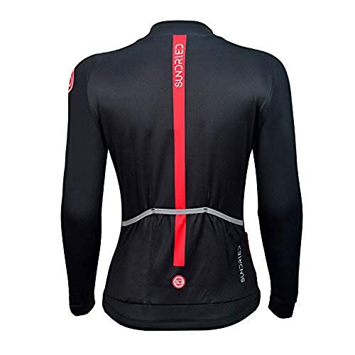 Sundried Ciclo Mujer de Manga Larga de Ciclo Jersey Ropa de la Ropa de la Bici del Camino y Bicicletas de Montaña (Negro, S) Sundried Ciclo Mujer de Manga Larga de Ciclo Jersey Ropa de la Ropa de la Bici del Camino y Bicicletas de Montaña (Negro, S)