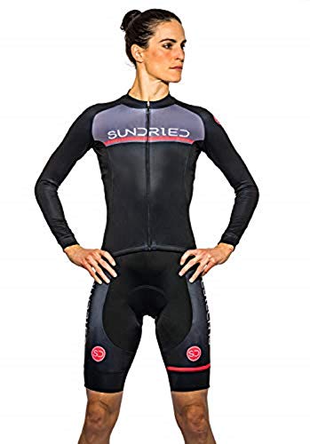 Sundried Ciclo Mujer de Manga Larga de Ciclo Jersey Ropa de la Ropa de la Bici del Camino y Bicicletas de Montaña (Negro, S) Sundried Ciclo Mujer de Manga Larga de Ciclo Jersey Ropa de la Ropa de la Bici del Camino y Bicicletas de Montaña (Negro, S)