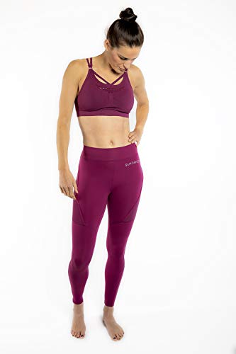 Sundried Deportes para Mujer Sujetador inconsútil de Cultivos Top Correr Gimnasio Cross Training (Ciruela, M)