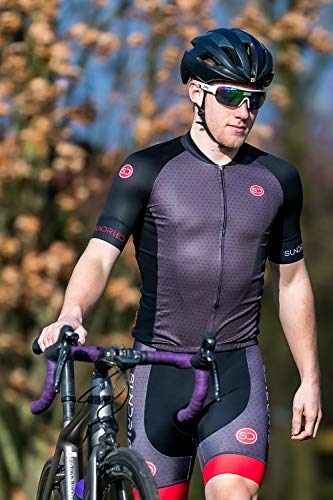 Sundried Jersey de Ciclo para Hombre Manga Corta Profesional de Bicicletas de montaña y Carretera Accesorios de Ciclismo (L, Negro) Sundried Jersey de Ciclo para Hombre Manga Corta Profesional de Bicicletas de montaña y Carretera Accesorios de Ciclismo (L, Negro)