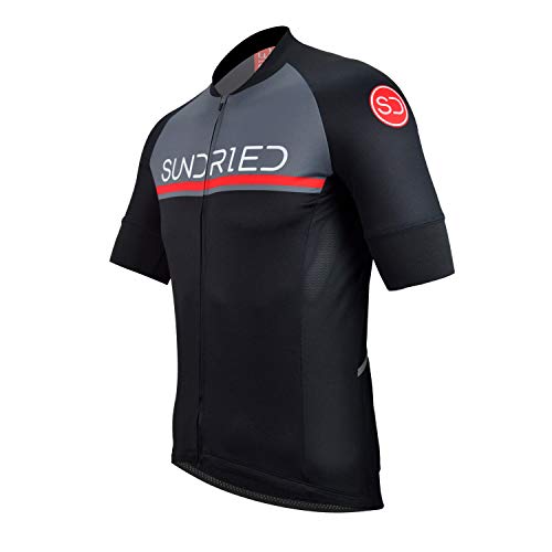 Sundried La Camisa de Manga Corta para Hombre Jersey de Ciclo Bici del Camino Top Bicicleta de montaña (Negro, XL) Sundried La Camisa de Manga Corta para Hombre Jersey de Ciclo Bici del Camino Top Bicicleta de montaña (Negro, XL)
