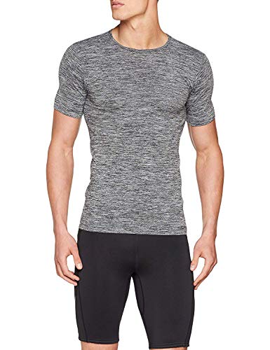 Sundried Mens Ajuste del músculo Compresión Camiseta sin Fisuras Atlético Gimnasio Ropa (Gris, L-XL) Sundried Mens Ajuste del músculo Compresión Camiseta sin Fisuras Atlético Gimnasio Ropa (Gris, L-XL)