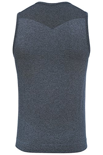 Sundried Mens Ajuste del músculo del Chaleco sin Mangas de compresión Gimnasio Top (Negro, S)