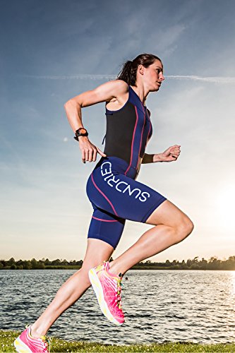 Sundried mujer acolchada Triathlon Tri Suit compresión Duatlón Ejecución de juego de la piel Natación Ciclismo (azul, S) Sundried mujer acolchada Triathlon Tri Suit compresión Duatlón Ejecución de juego de la piel Natación Ciclismo (azul, S)