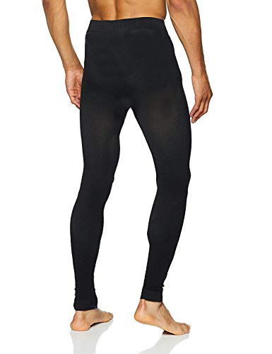 Sundried Rendimiento Medias de formación Hombres por un Gimnasio de Yoga Corrientes de los Deportes - Mens Winter Leggings (Negro, M)