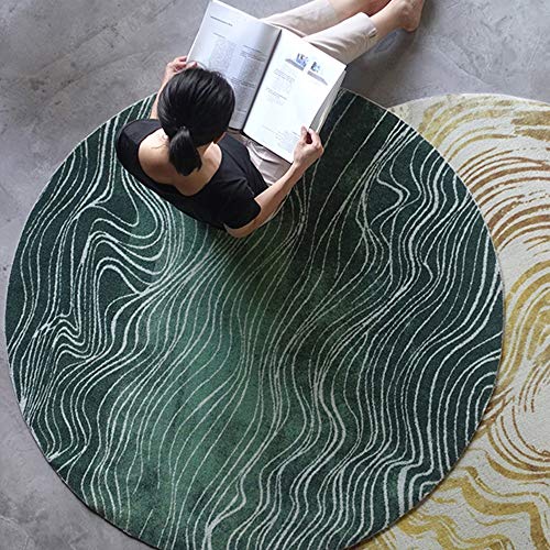 Sunferkyh-hm Alfombra de habitación, Alfombra de círculo, decoración de habitación, recámara, Suelo, sofá, Sala de Estar, Creativa geometría Decorativa Alfombra, Verde, 160X160CM Sunferkyh-hm Alfombra de habitación, Alfombra de círculo, decoración de habitación, recámara, Suelo, sofá, Sala de Estar, Creativa geometría Decorativa Alfombra, Verde, 160X160CM