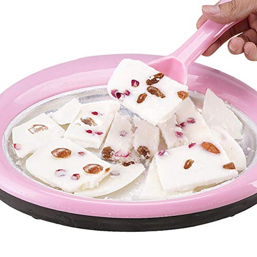 sunflowerany Mini máquina de Yogurt Frito para el hogar con 2 Palas de Hielo Frito, Bandeja de máquina de Hielo Frito, Bandeja para Hacer Helados instantáneos Sweet Spot, fácil de Limpiar